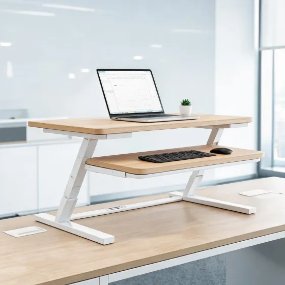 Standing desk converter