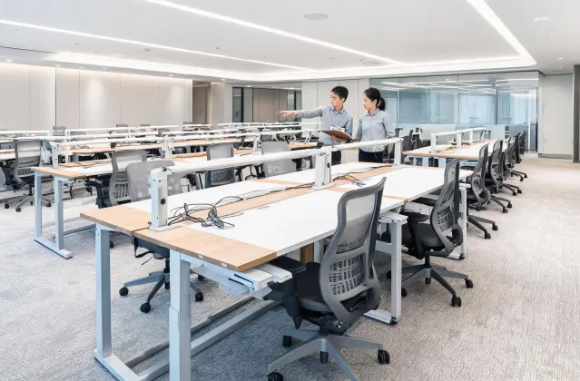 Corporate office standing desk rollout