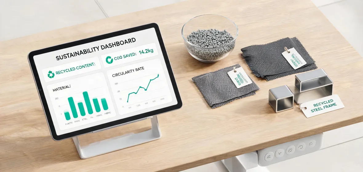 Flexispot material passport dashboard